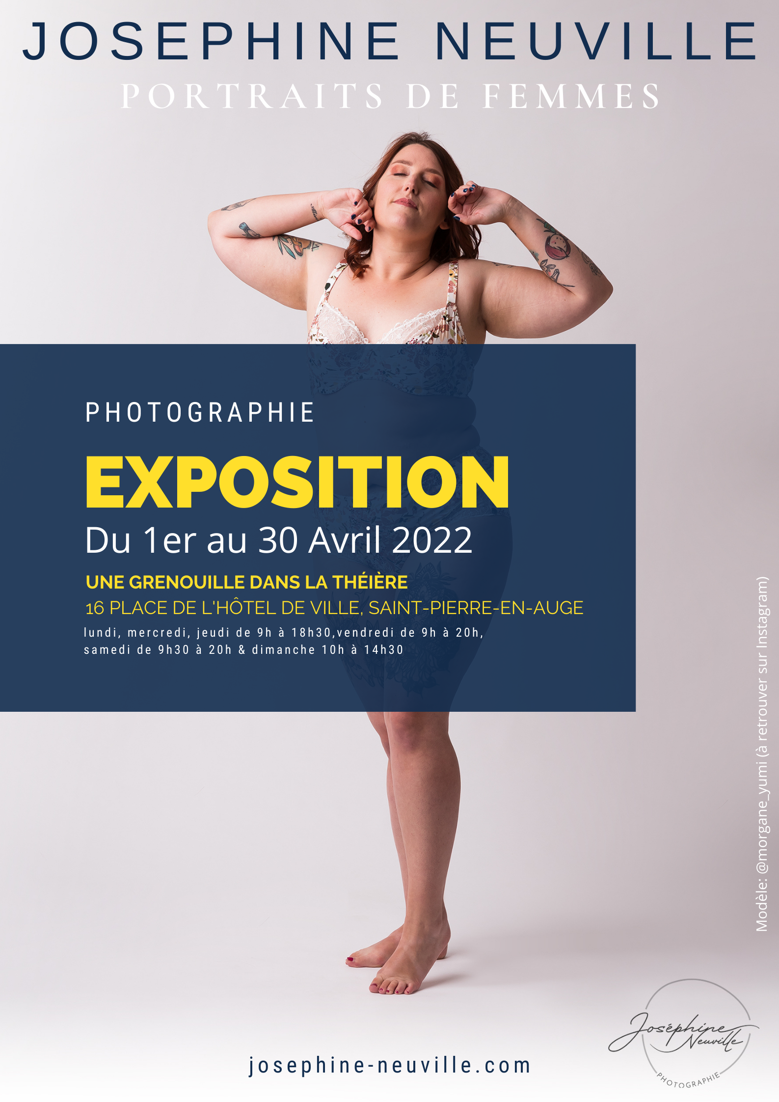 Affiche EXPO Une grenouille dans la thire 1er au 30 Avril 2022